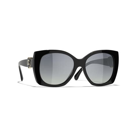 black chanel sunglasses black swarovski|Square Sunglasses Acetate Black & Multicolor. Lenses: Gray .